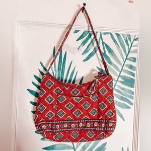 Vera Bradley Molly Small Shoulder Purse Retired Design Villa Red